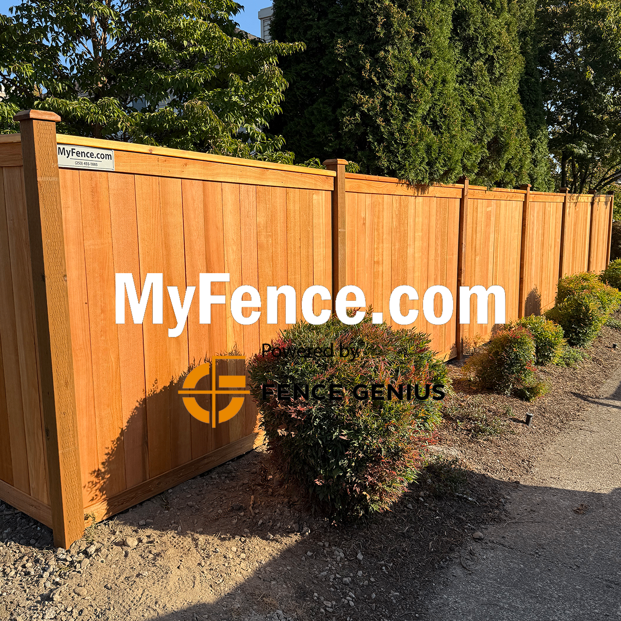 Premium clear cedar fence installation showcasing uniform boards without knots