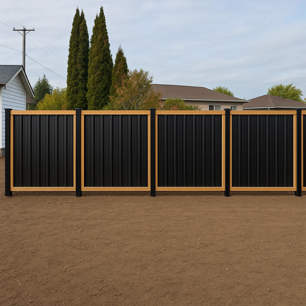 4x4 steel fence post installation example 1