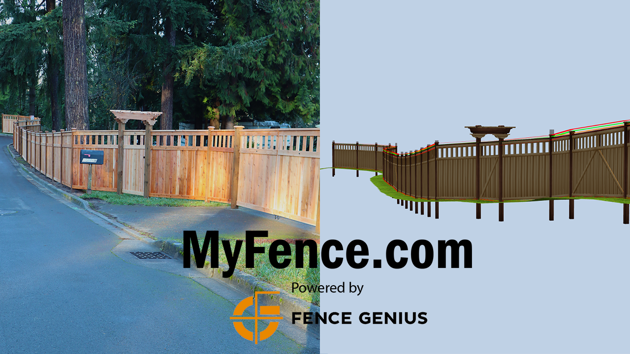 Craftsman fence with Fence Genius planning visualization