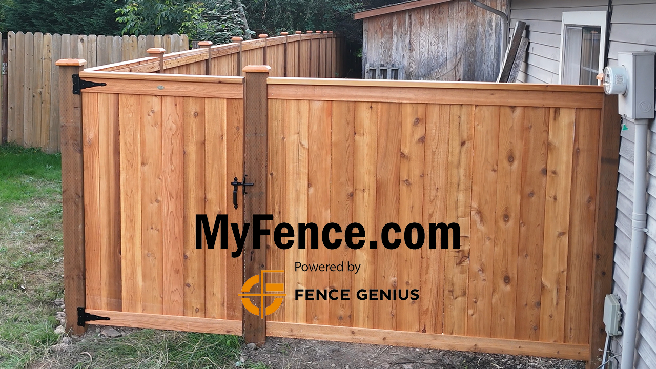 Picture frame fence gate with heavy-duty hardware