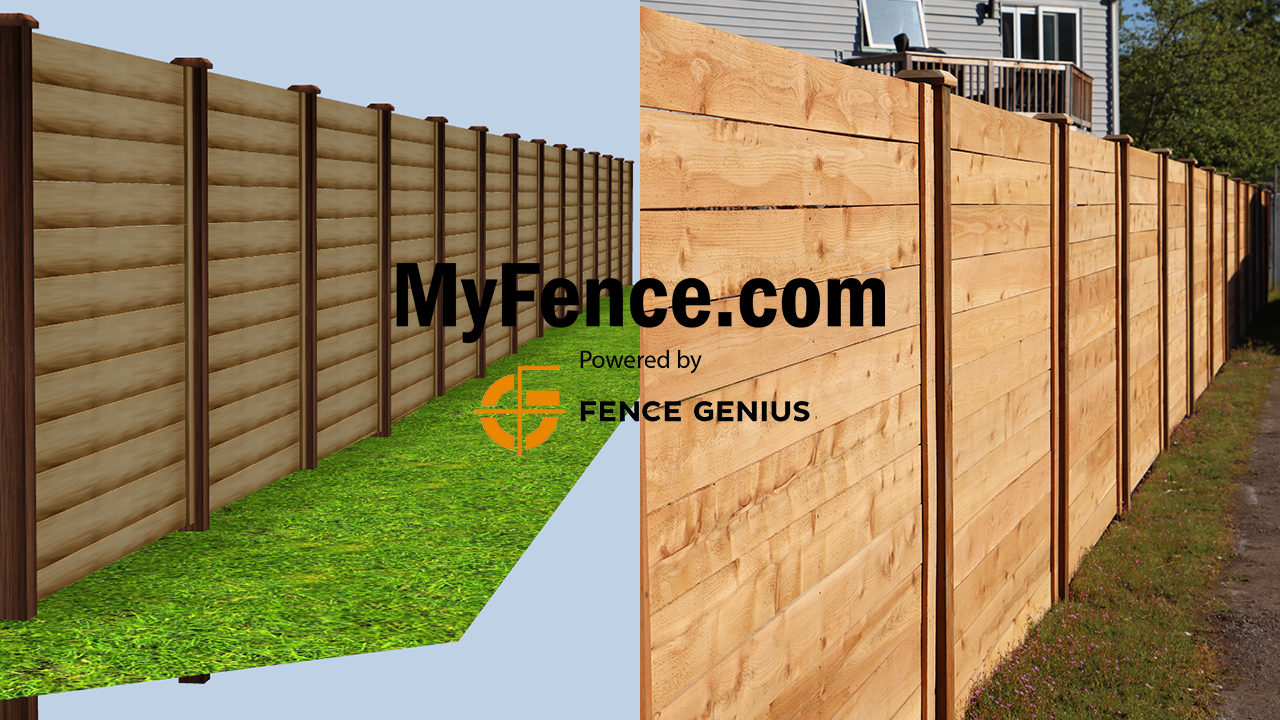 Horizontal cedar fence with proper framing and center rail support