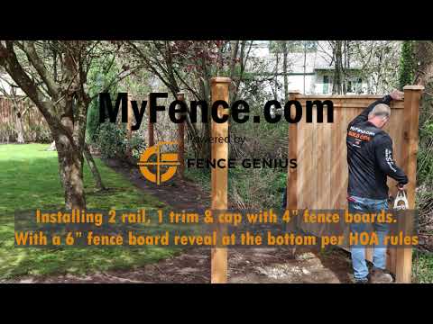 HOA Fence Installation with Pre-Fabricated Custom Panels by MyFence.com