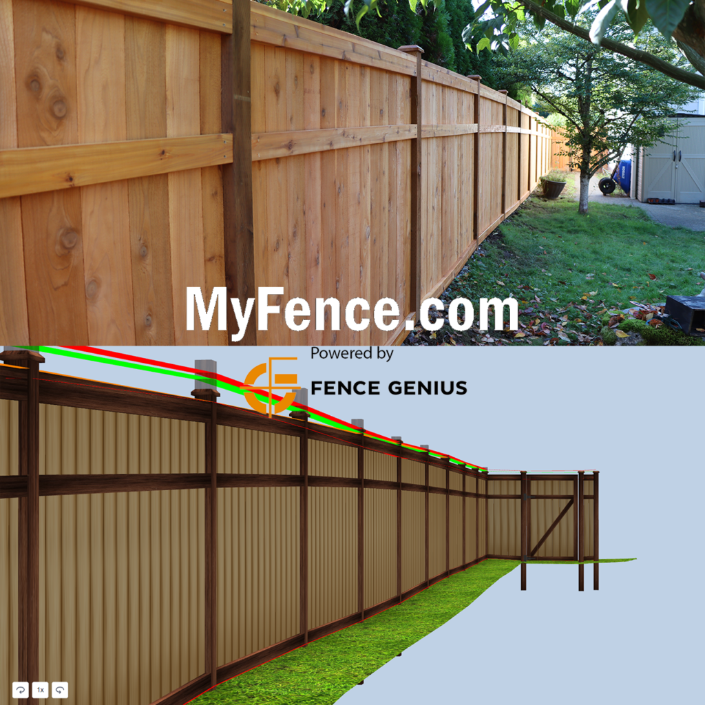 3 Rail Pre-Stained Fence